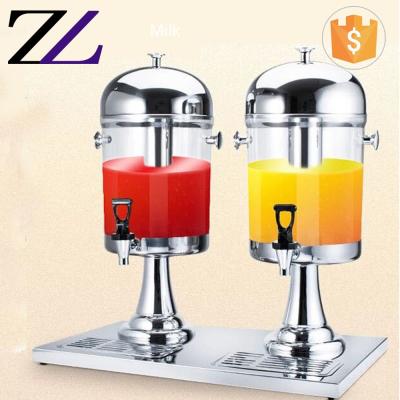 China Customized LOGO Cooler Machine And Modern Cheap 2 Tank Cold Juice Dispenser Restaurant Equipment Kitchen Factory Price for sale