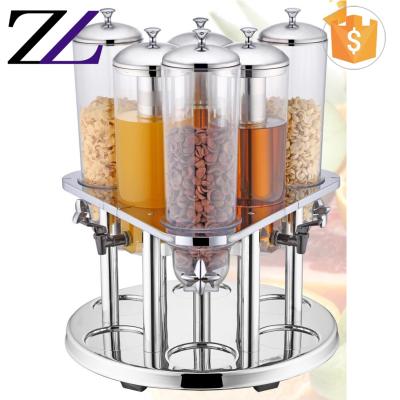 China Customized LOGO and Modern Equipment for Restaurant Gravity Rotating Stainless Steel Cereal Food Sugar Dry Bulk Dispenser for sale