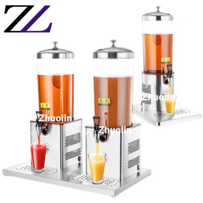 China Customized LOGO vevor platic beverage dispenser and modern high capcity umbreakanke with stainless steel stand refrigetator tank juice dispenser due hotel for sale