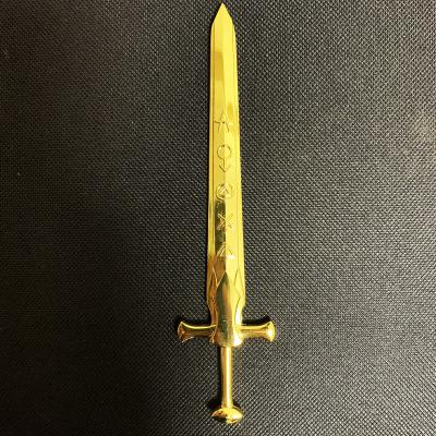 China Letter Opening Custom Logo Gold Metal Letter Opener Templar Sword Paper Cutter for sale