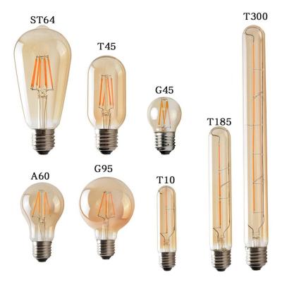 China High quality hotel china t share globe candle dimmer A60 ST64 C35 G80 G95 T10 T185 T300 led filament bulb for sale