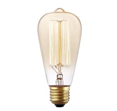 China Factory Directly Decorative Lighting Vintage Nostalgia Edison Bulb ST64 Amber Incandescent Incandescent Lamp for sale