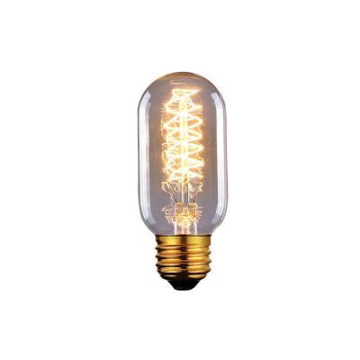 China Decorations E26 110V Vintage Edison Bulb T45 40W Antique Spiral Filament Edison Bulb for sale