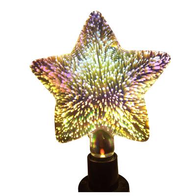 China Vintage Holiday Lighting Star Led Bulb 3D Decorative Firework Effect Decoration Christmas Lamps for sale