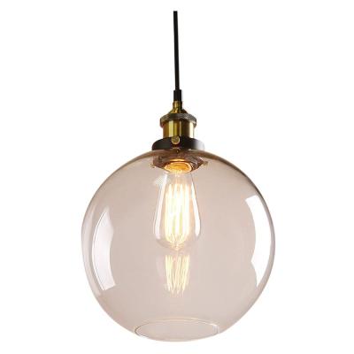 China Vintage Traditional American Style Light Bulbs Antique Glass Ball Pendant Lamp / Glass Pendant Light for sale