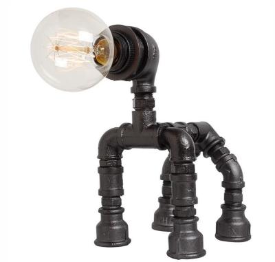 China Retro Industrial Creative Dog Vintage Water Pipe Table Lamp Indoor Reading Lamp for sale