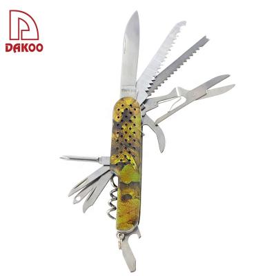 China Eco - Friendly Outdoor Tool Folding Knife With #420+#430 Coated for sale