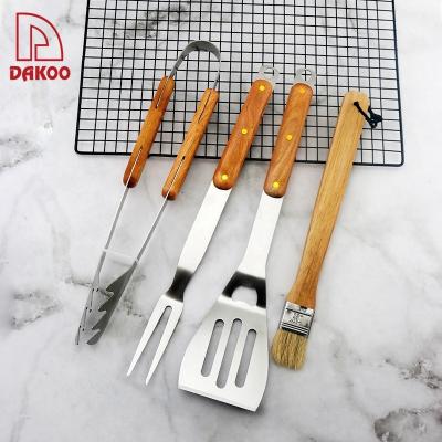 China Easily Cleaned Outdoor BBQ Accessories Camping Grilling Tools Stainless Steel BBQ Grill Tool Kit for sale