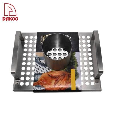 China Easily Cleaned Outdoor BBQ Tools Stainless Steel BBQ Grill Rack Holder Rack Tray BBQ Tray for sale