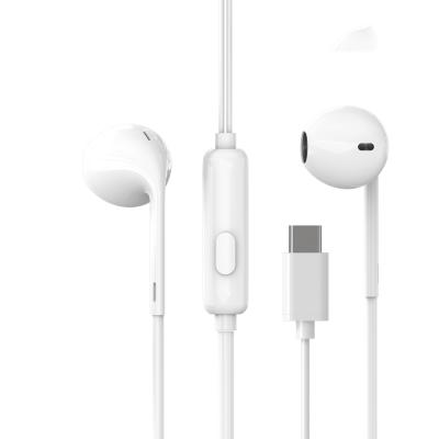 China Perfect Sound PZX 1552 Type C Earphone For Huawei With Microphone 1.2 M Handsfree Stereo Earphone Earphone Type C Wired Earphone With Mic for sale