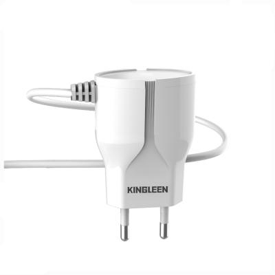 China Speed ​​KINGLEEN C822E EU Plug 5V/1.5A USB Travel Fast Charging Charger With LED Light Portable Home Wall Charger For Type-C Micro iPhone Cable for sale