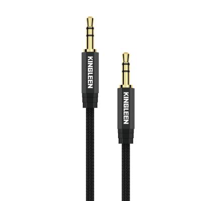 China AUX CABLE direct sale KINGLEEN 1901 1000mm Jack Speaker UGREEN factory high quality audio 3.5mm aux. HOT Car KINGLEEN Cable Hi-Fi for sale