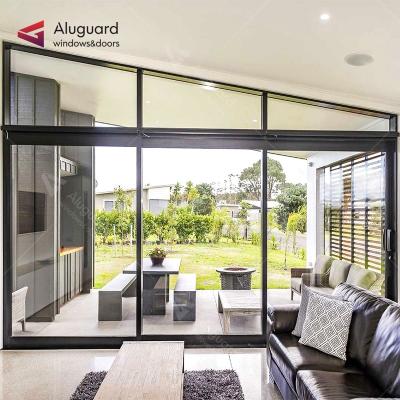 China Typical Viewing Angle of Aluminum Glass Door Philippines Price Fair Supplier 30mm Tempered Glass Top Frame Customizable Aluminum Door for sale