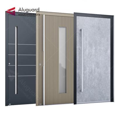 China Front door luxury front door villa/hotel windproof entrance/luxury metal aluminum steel iron security room for sale