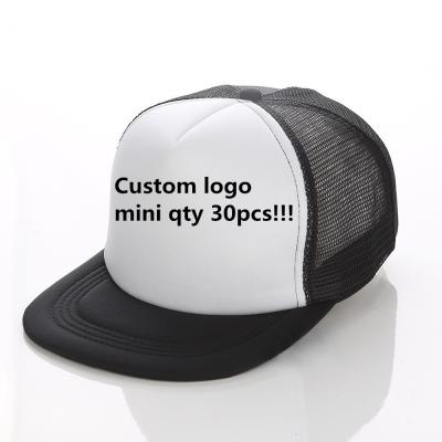 China 0207 Wholesale COMMON Outdoor Flat Brim Logo Truck Hat Custom Snapback Custom Cheap Hats Mesh for sale