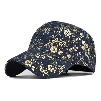 China Cotton Gold Thread Baseball Cap COMMON High Quality Printed Letter Printed Custom Hat Hip Hop Hats for sale