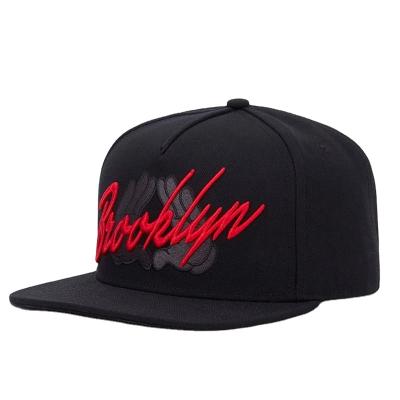 China Customized JOINT Logo Fashion Designer Letter BROOKLYN Black Hip Hop Personalizar Snapback Hats for sale