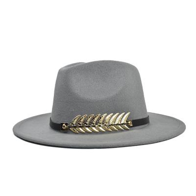 China Different Types Of Fashionable Top Hats Belt COMMON Wide Brim Fish Bone Metal Four Seasons for sale