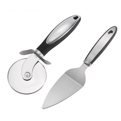 China Durable Super Sharp Pizza Slicer With Ergonomic Non Slip Handle Pizza Cutter Wheel Pizza Server Set for sale