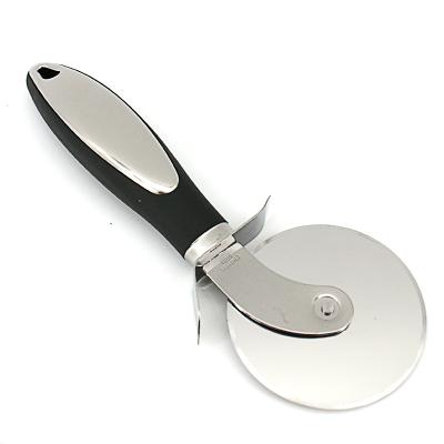 China Sustainable quality stainless steel pizza cutter sharp pizza slicer with non slip handle pizza cutter wheel for sale