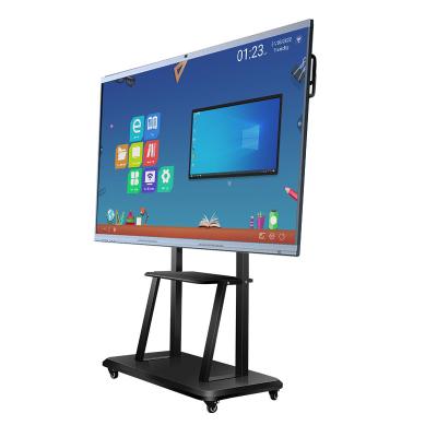 China School Teaching Top Selling 55  Inch Indoor Floor Stand Mount Anti-Glare Glass Smart Board Interactive Whiteboard for sale