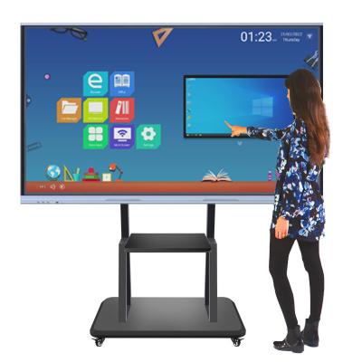 China School Teaching OEM Pizarra Inteligente 4K Schule Electronic Drawing Interactive Board Interactive Whiteboard With Touch Screen Panel for sale