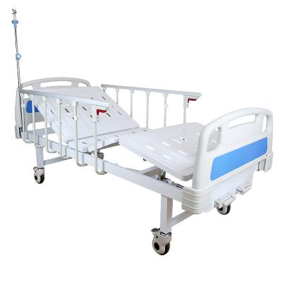 China Price factory direct carbon steel hospital multifunctional hospital bed material factory bed with folding guardrail function for patient for sale