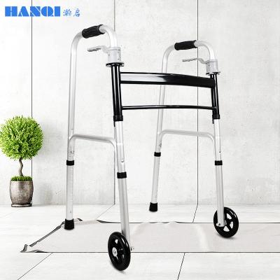 China HQ Hanqi 283L-5 Wheeled Aluminum Alloy Wheel Walker Walking Frame Foldable Walker Non-slip