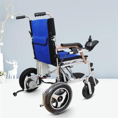 China New Foldable Easy Fold Power Wheelchair Aluminum Alloy Portable Power Wheelchair With Lithium Battery for sale