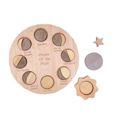 China DIY TOY border export sun, moon and big stars turntable azimuth recognition building blocks toys for sale