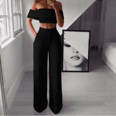 China New product fashionableOne shoulder floor pant QUICK DRY Amazon cool summer chiffon women dress set for sale