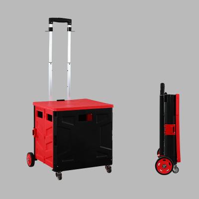 China DRX Shopping Cart Collapsible Pet Trolley Aluminum Alloy Carts Folding Portable Rolling Crate for sale