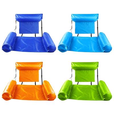 China PVC Floats Foldable Inflatable Floating Bed Sofa Inflatable Swimming Pool Floating Pool Water Sofa Hammock for sale