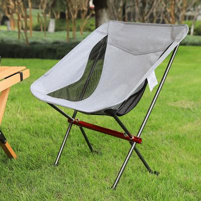 China Good Quality Outdoor Portable Lightweight Camping Moon Aluminum Folding Fishing Chair Children Lightweight Customized Good Quality With Custom Logo for sale