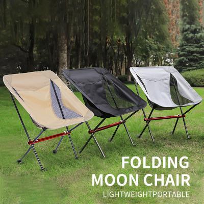 China Half Adjustable Lightweight Foldable Child's Moon Camping Chair Parts Cheap-Moon-Ring Camp Chair Foldable To Raise Kids for sale