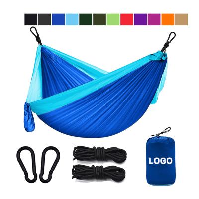 China Manufacturer Custom LOW MOQ Adult Fast Delivery Double And Single Travel Lightweight Nylon Parachute Portable Camping Hammock Outdoor for sale