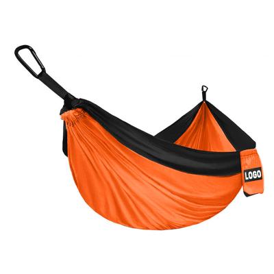 China Hot Selling Amazon Custom One Ring Adult Camp Hammock Outdoor Travel 210T Nylon 2 Person Parachute Hammock Portable Two Person Camping Hammock for sale