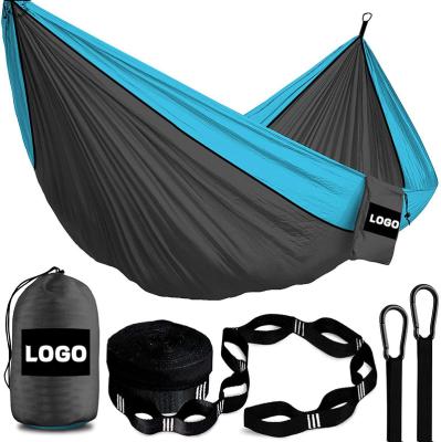 China Wholesale Custom Camping Anti-Tear Ring Camp Double And 210T Lightweight Nylon Portable Outdoor Camping Single Hammock Travel Hammocks for sale