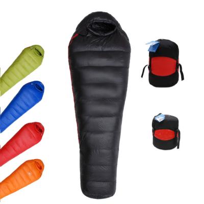 China Reusable Mummy Camping Easy Storage Wear-Resistant 190T Polyester Waterproof Fabric Lengthen To Widen Comfort Mummy Blue Sleeping Bag for sale