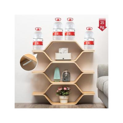 China New-Fashion Three Arrows Wall Mountable Partition Shelf Wall Shelf Solid Wood Decorative Laminate for sale