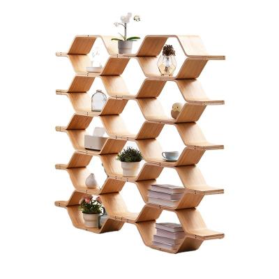 China New-fashion hot sale wall shelf wall mountable flat partition shelf solid wood bamboo shelf for multiple storage for sale