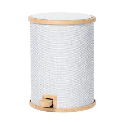 China Three Sword Japanese Style Trash Bin Bedroom Cloth Craft Viable Bamboo Trash Can with Different Colors and Sizes for sale