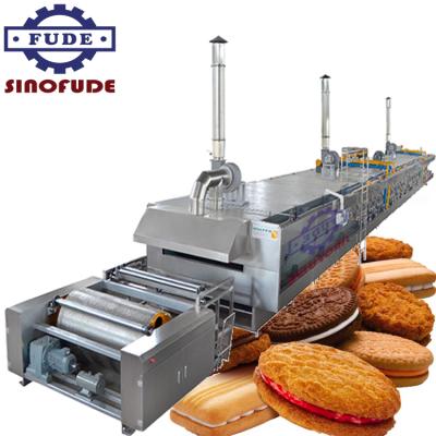 China Building Material Shops Sinofude 600 High Configuration Automatic Biscuit Production Line for sale