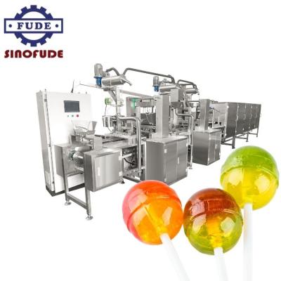 China food & Beverage Factory PLC Control Hard Candy Production Line With Lollipop Stick Making Machine for sale