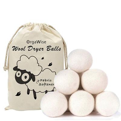 China New Trending Drier Balls New Zealand Logo Wool Balls For Laundry Private 6 Packs Eco-fiendly Amazon Eco Organic Wool for sale