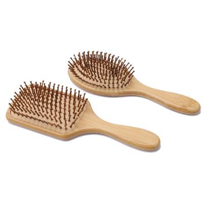 China Eco-Friendly Nondisposable Natural Bamboo Hair Brush Zero Waste Detangling Brush Comb For Healthy And Growing Hair Massage Comb for sale