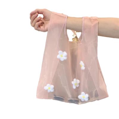 China Eco Friendly Embroidered Organza Shopping Tote Bag for sale