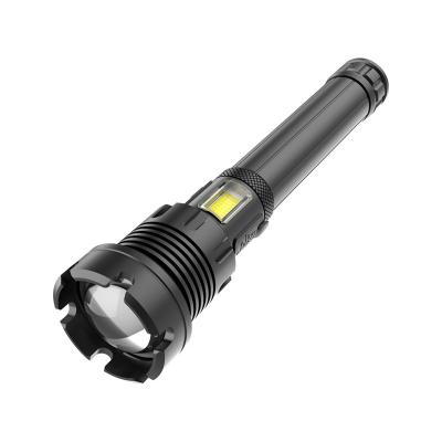 China Hot Selling Multifunctional High Power Emergency Hand Camping COB Led Flashlights Rechargeable Torch Light Search USB Luminous Acrylic Body for sale