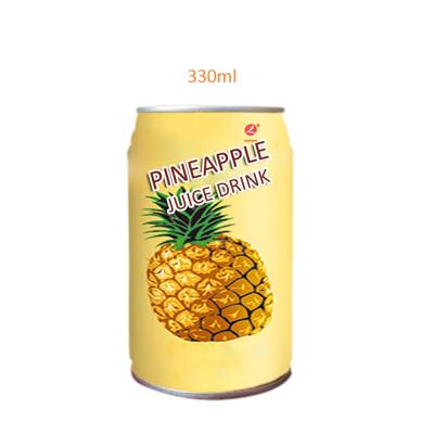 China 330ml Natural Brand New Fruit Juice Pineapple Strawberry Blueberry Orange Juice Drink Canned for sale