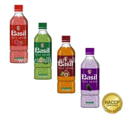 China New Natural Basil Seed Drink With Passion Fruit Flavor 500ml for sale